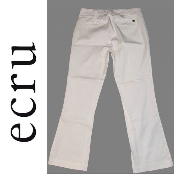 Ecru Designed in NYC White Straight Leg Dress Pants -  Size 4‎ - Picture 1 of 2